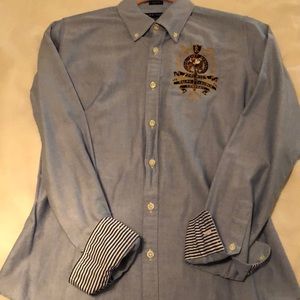Embroidered Ralph Lauren slim fit shirt